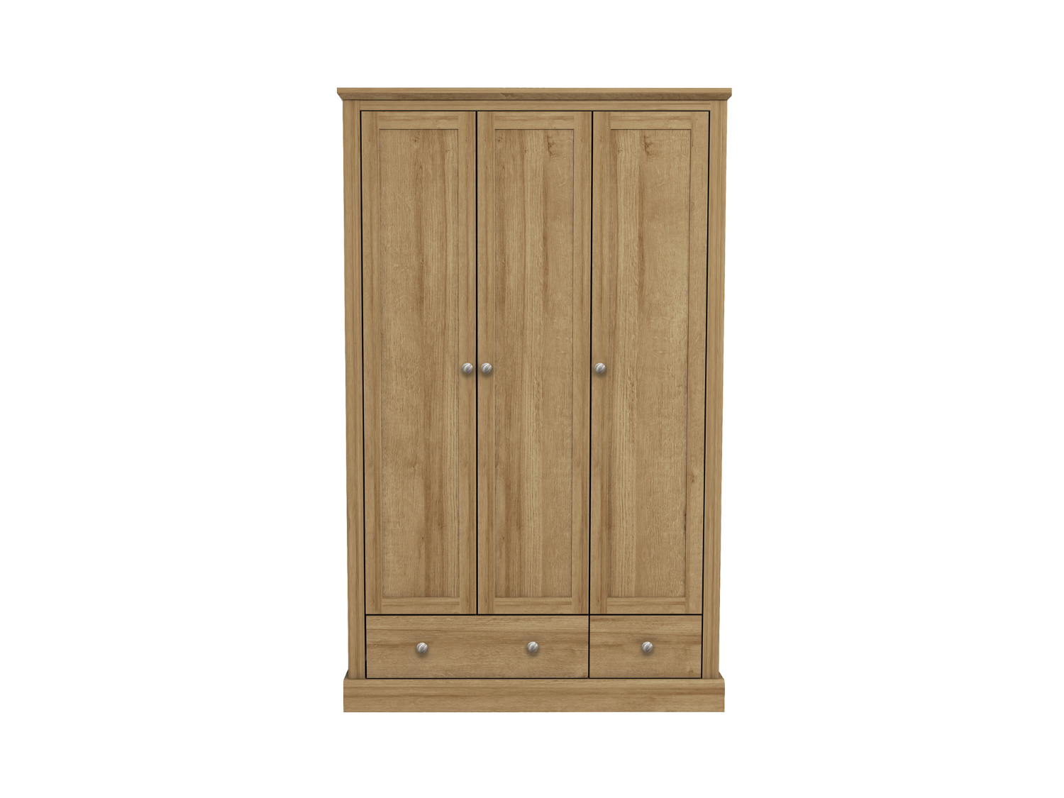 Devonshire Three-Door Wardrobe with Two Drawers