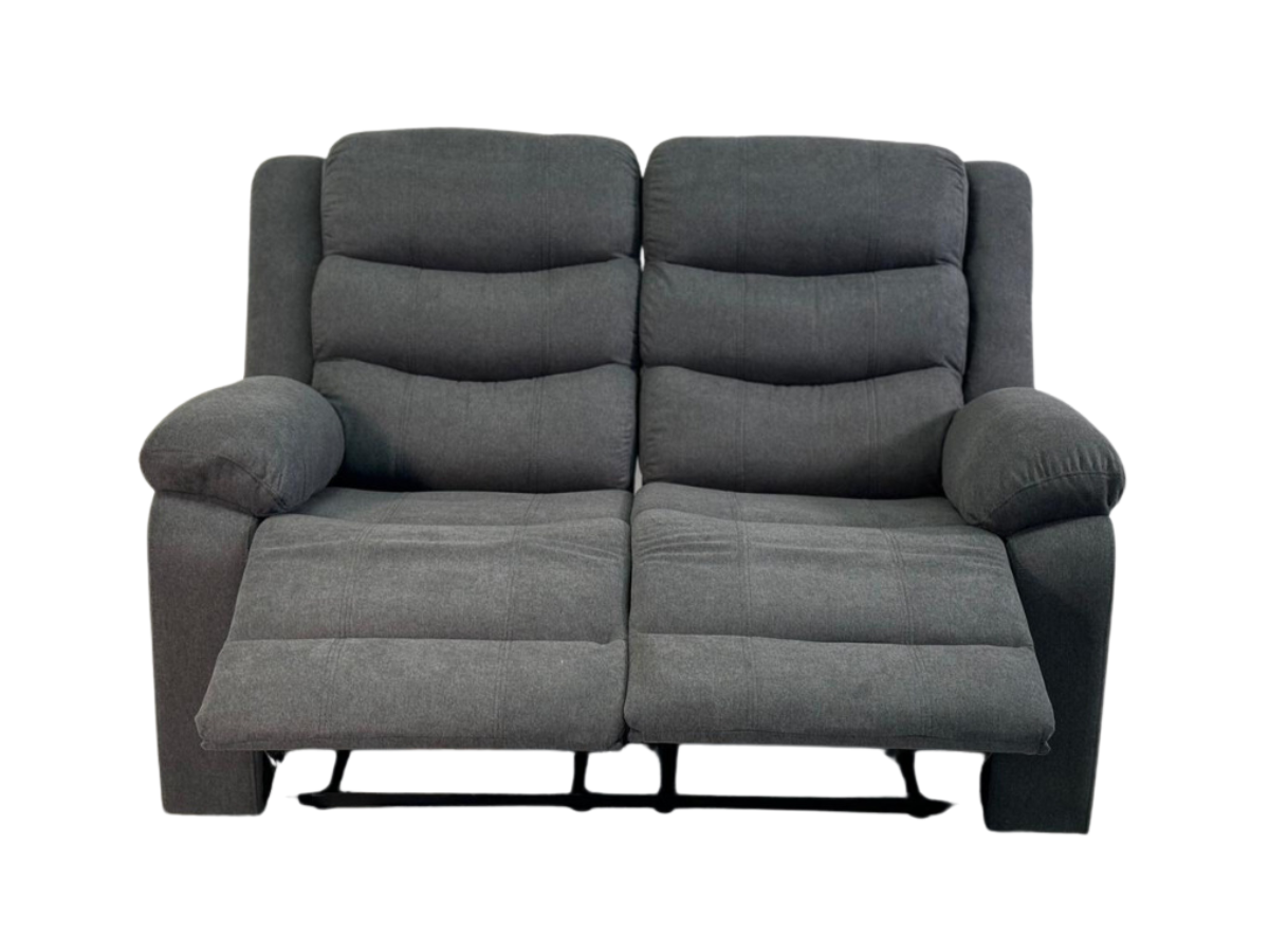 Sorrentino Grey Fabric 2 Seater Recliner Sofa