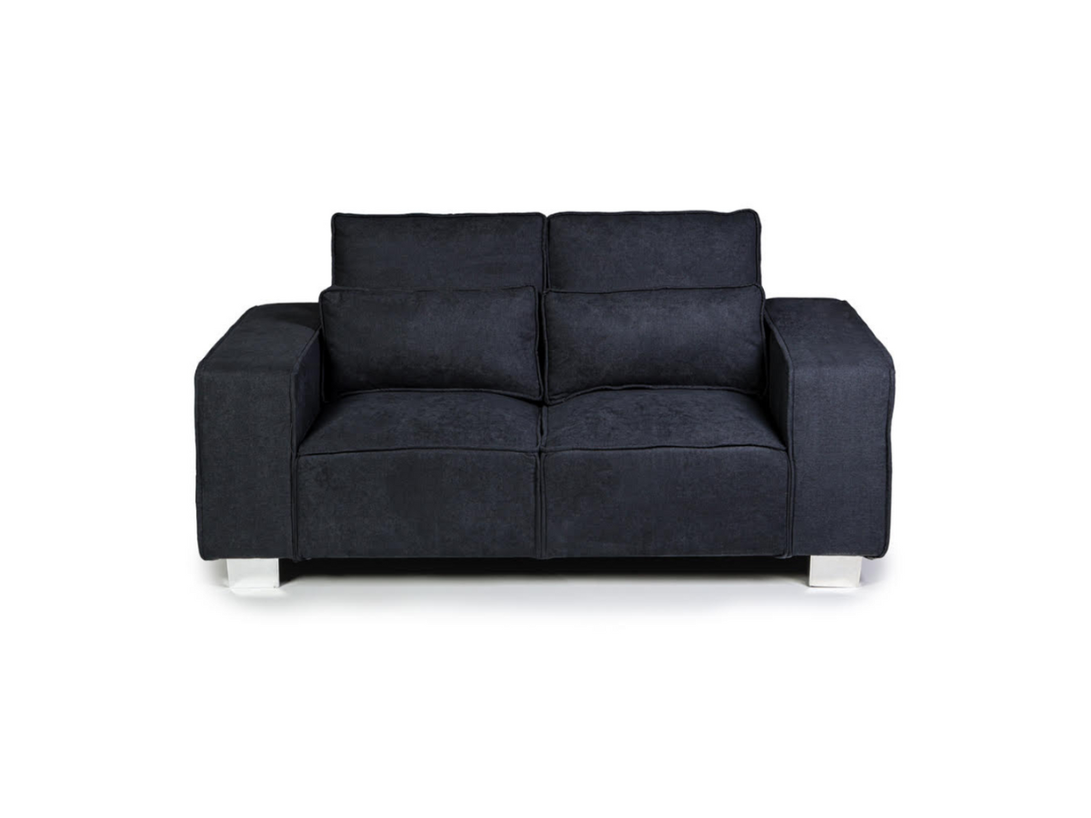 Windsor 3+2 Sofa Set Black Kensington Fabric