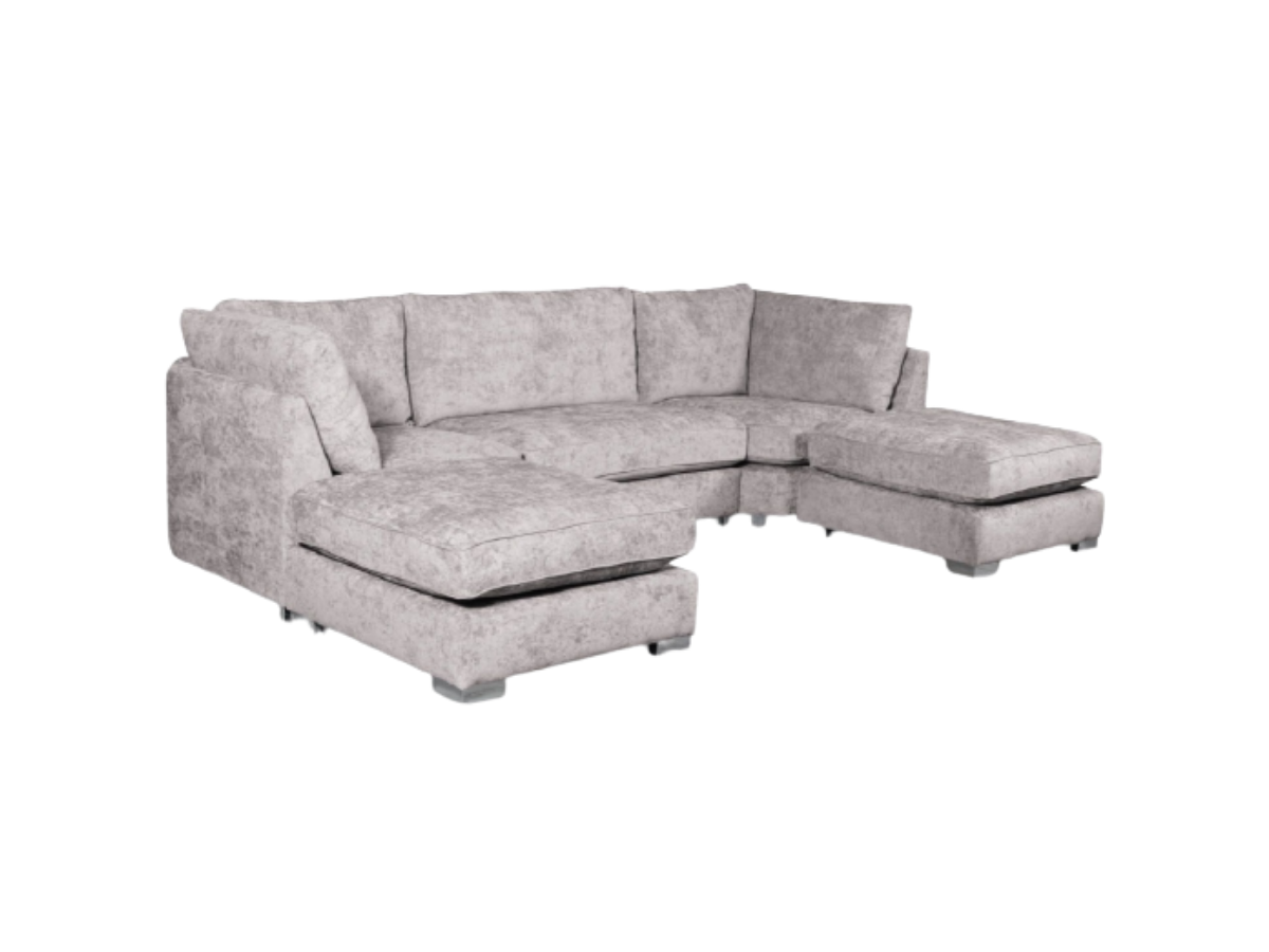 Brixton Full Back U Shape Corner Truffle Luxury Chenille