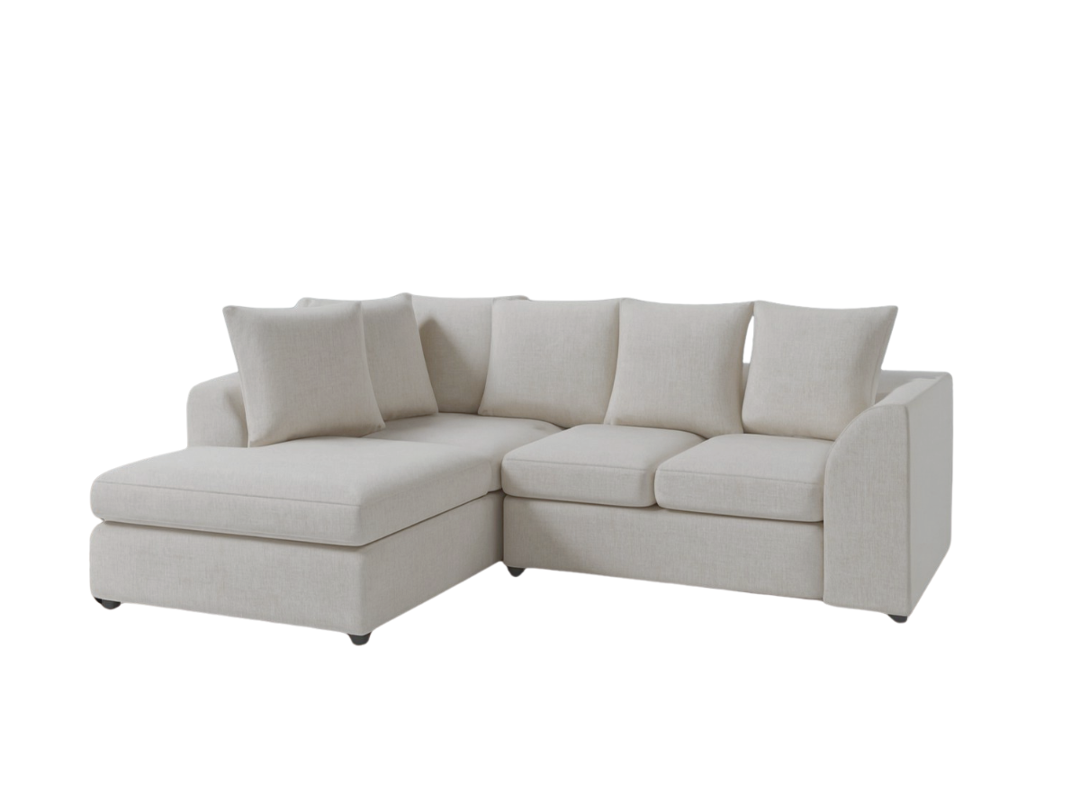 Chelsea Corner Sofa 4 Seater Left Hand Cream Fabric