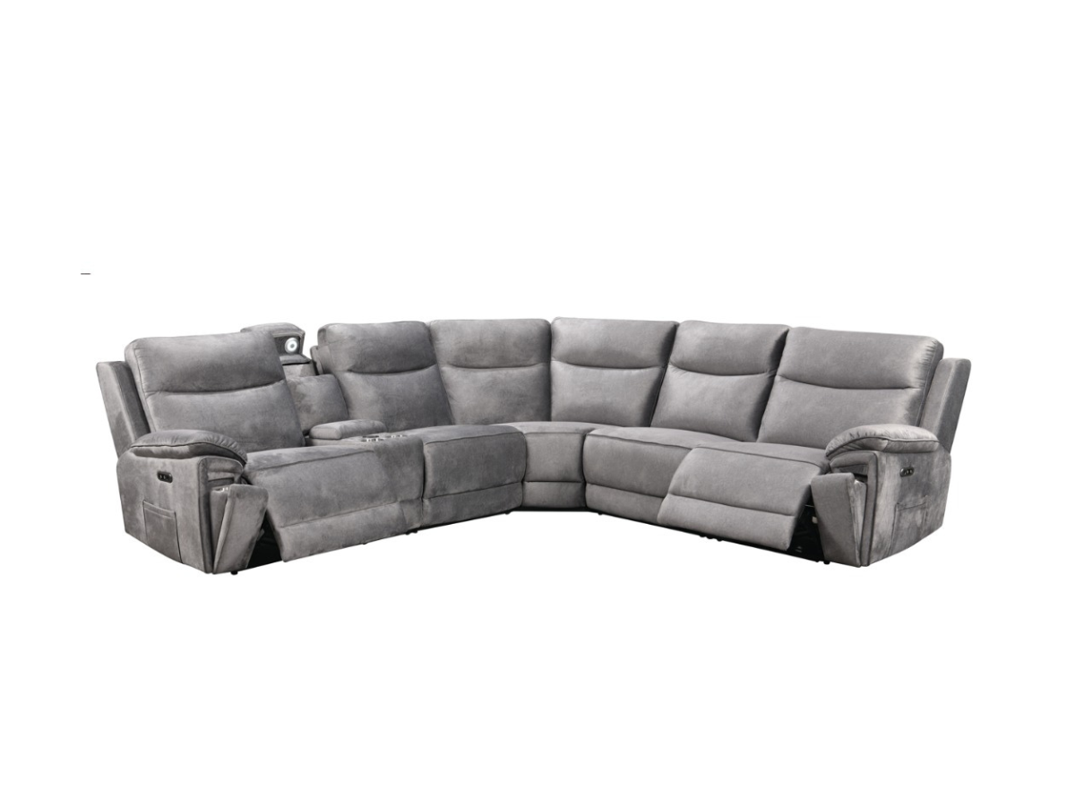 Atlas Electric Recliner Corner Modular Sofa Grey