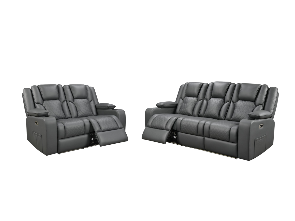 Orlando Electric Recliner 3+2 Sofa Set Aire Leather