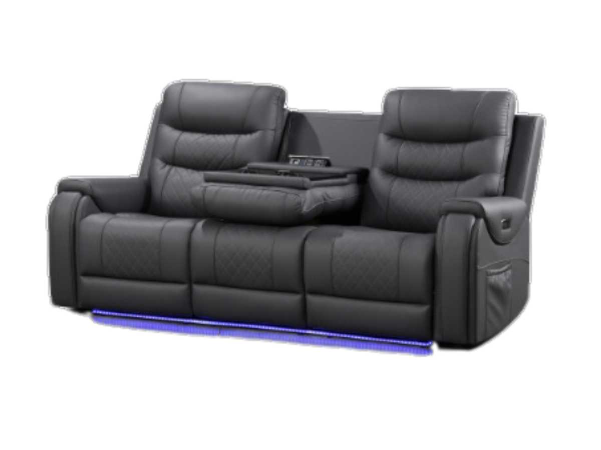 Forbes 3 Seater Electric Recliner Leather Sofa