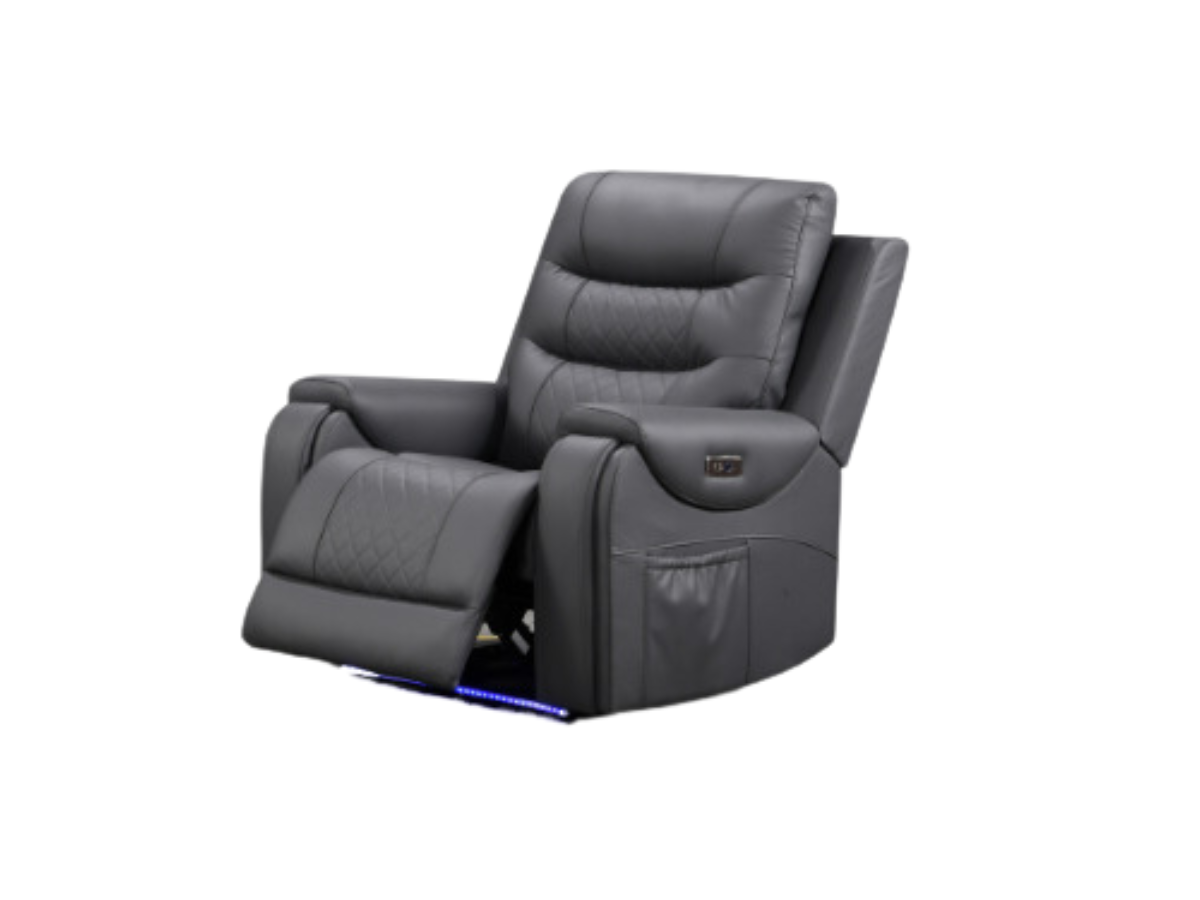 Forbes Leather Electric Recliner Armchair