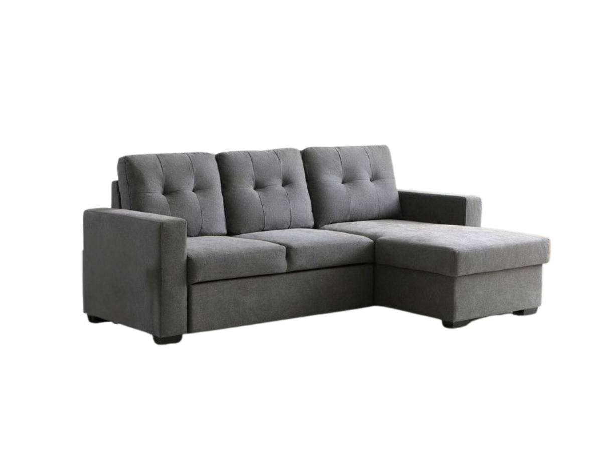 Francesca L Shape Sofa Bed Grey With Storage
