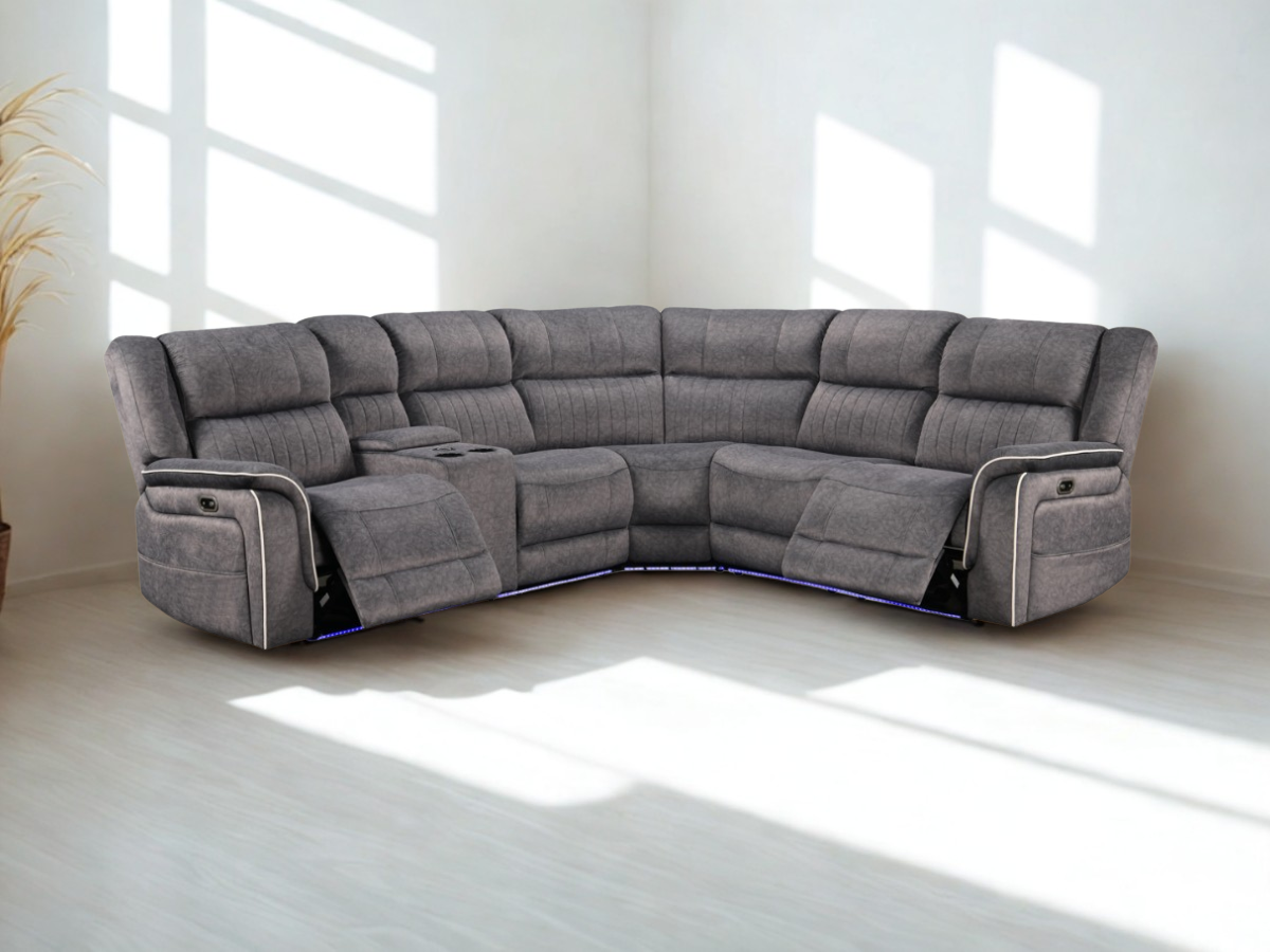 Hannan Micro Fabric Electric Corner Sofa