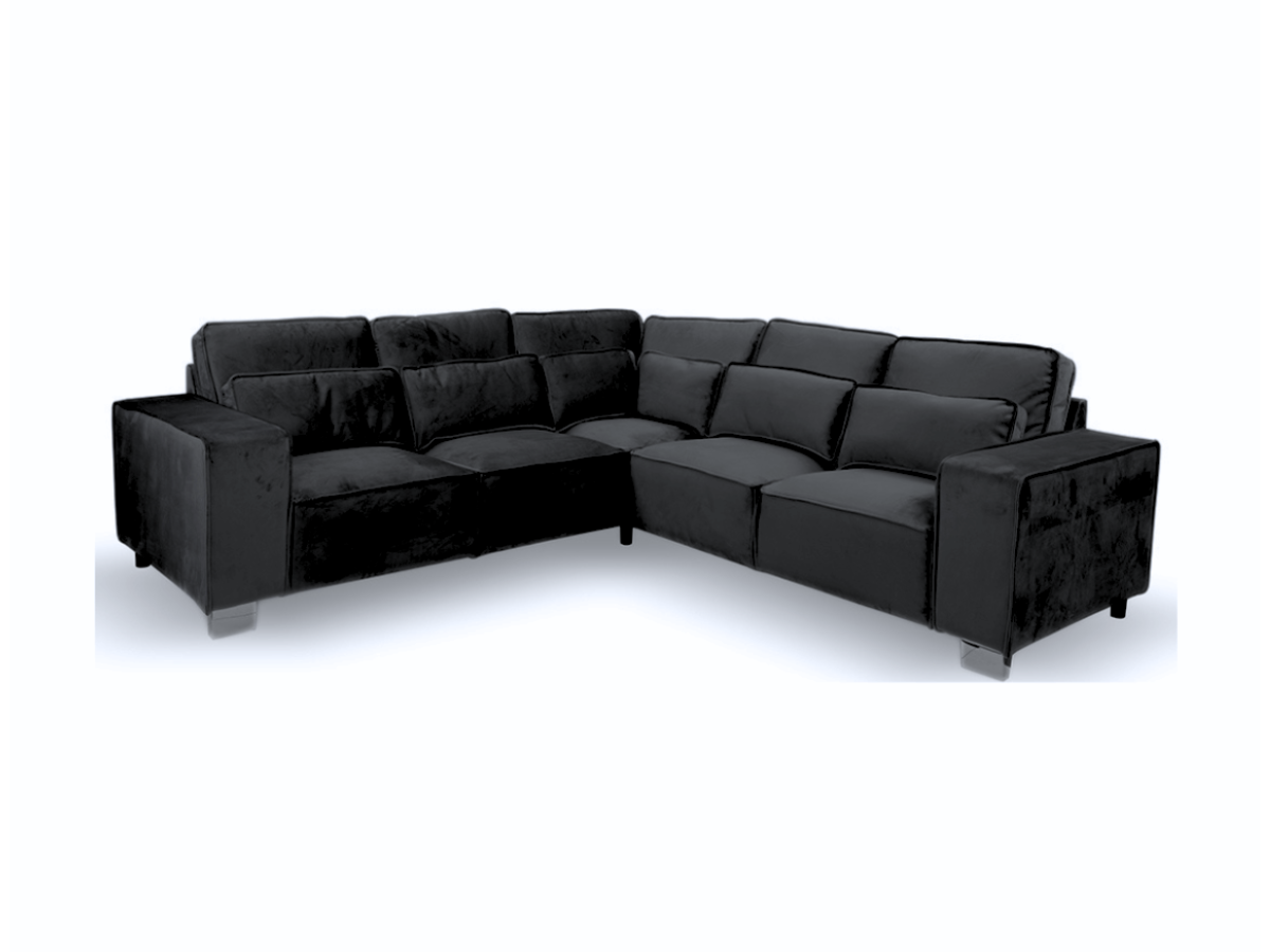 Sloane Black Double Corner Sofa