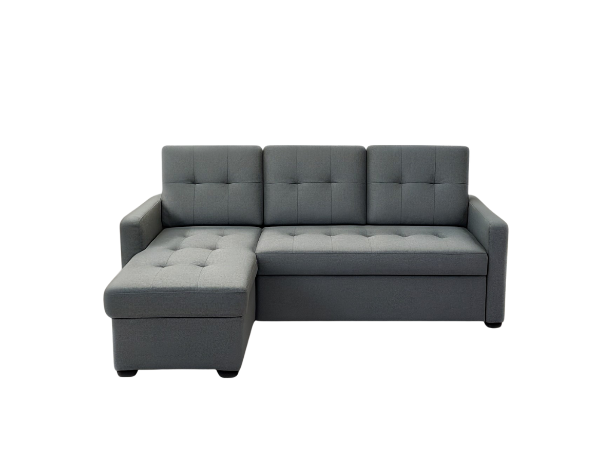 Francesca L Shape Sofa Bed Grey With Storage