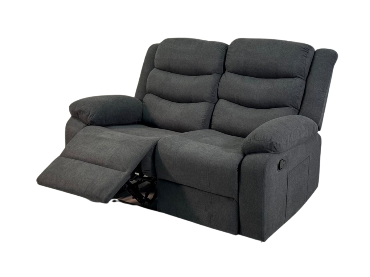 Sorrentino Grey Fabric 2 Seater Recliner Sofa