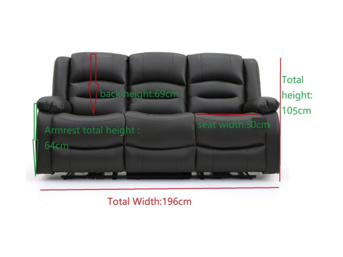 Vinson 3 Seater Electric Recliner Sofa