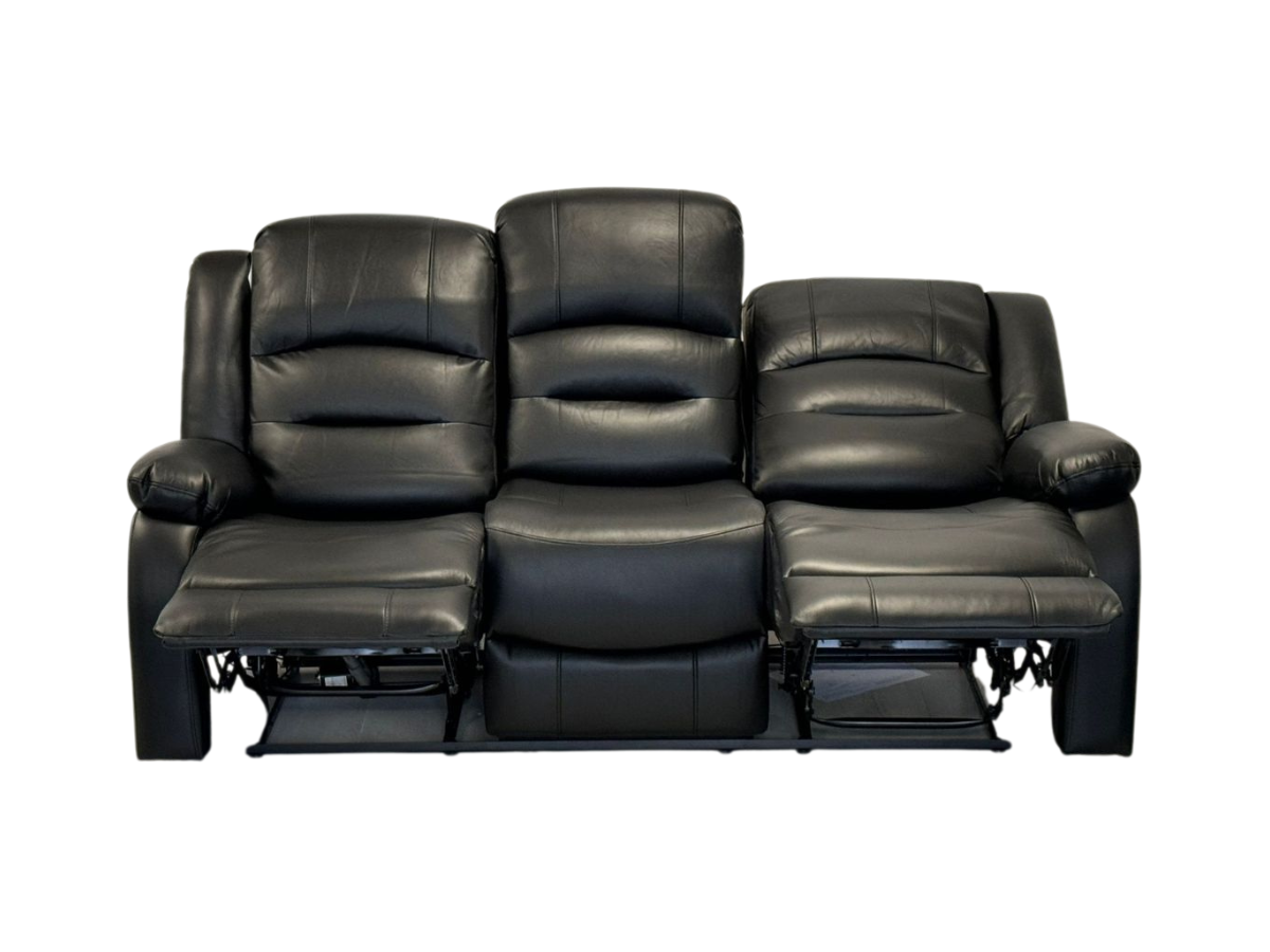 Vinson 3 Seater Electric Recliner Sofa Black