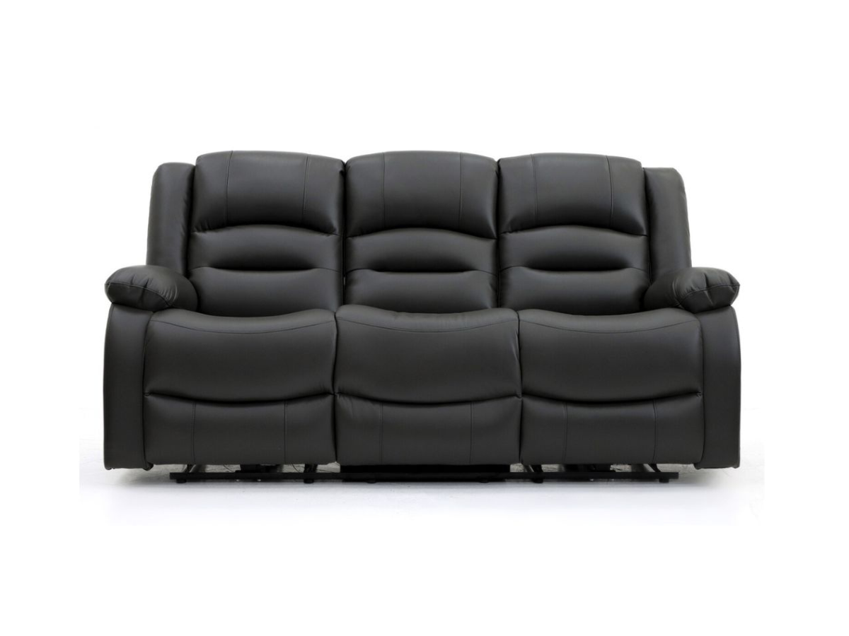 Vinson 3 Seater Electric Recliner Sofa Black