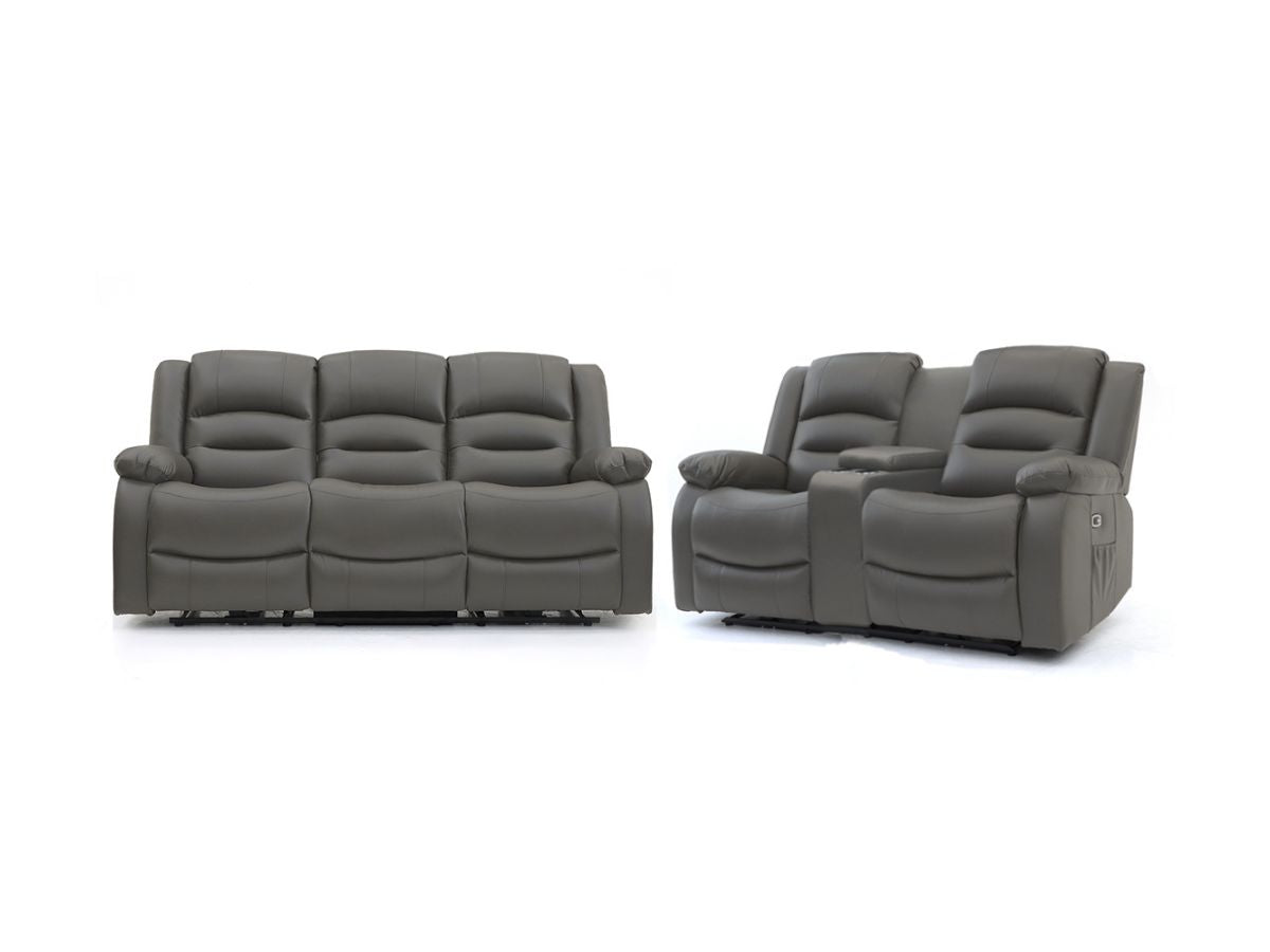 Vinson Grey Electric Recliner 3+2 Sofa Set