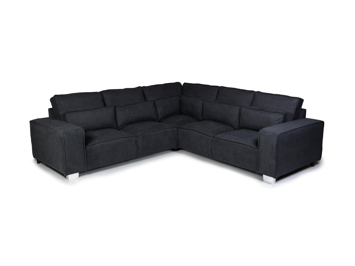 Windsor Corner Sofa Black Kensington Fabric