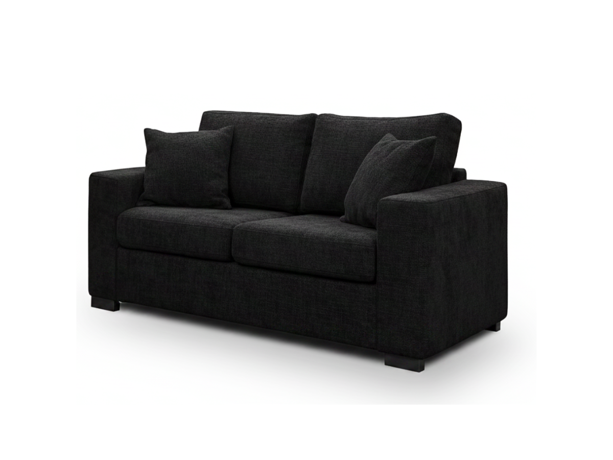 Marlow Sofa 2 Seater Black Enzo Fabric
