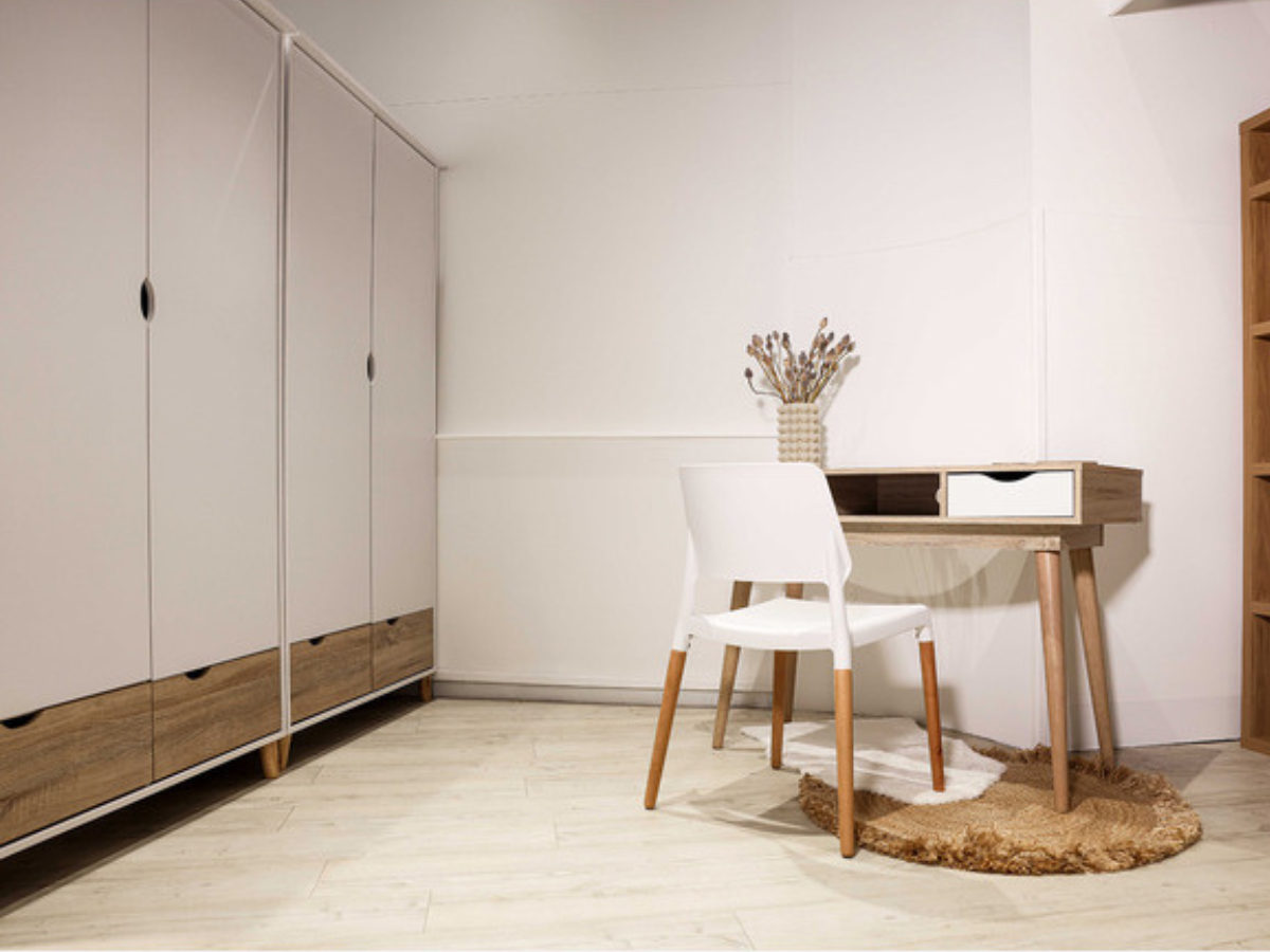 Stockholm 2-Door Wardrobe White Oak