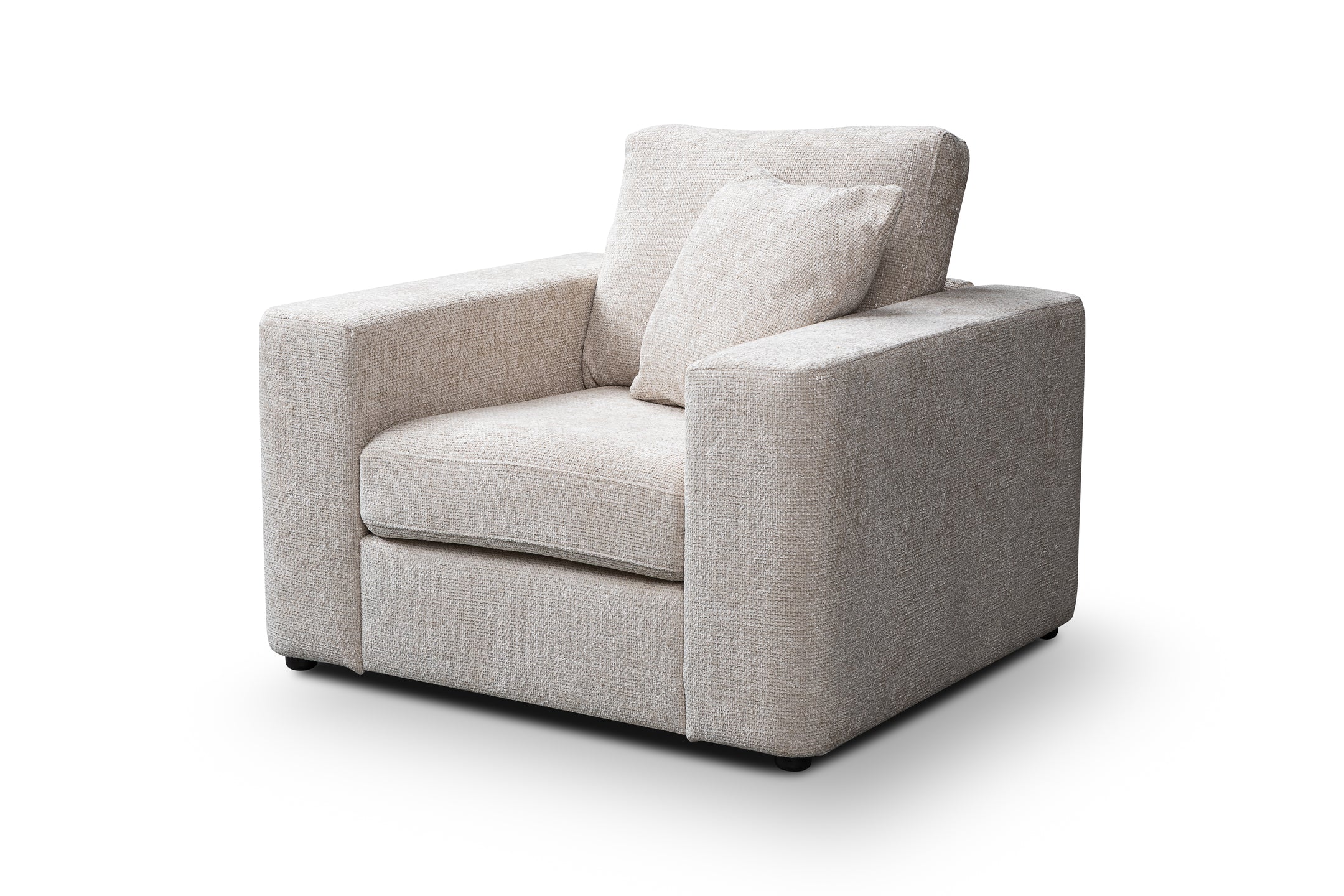Cream Fabric Armchair