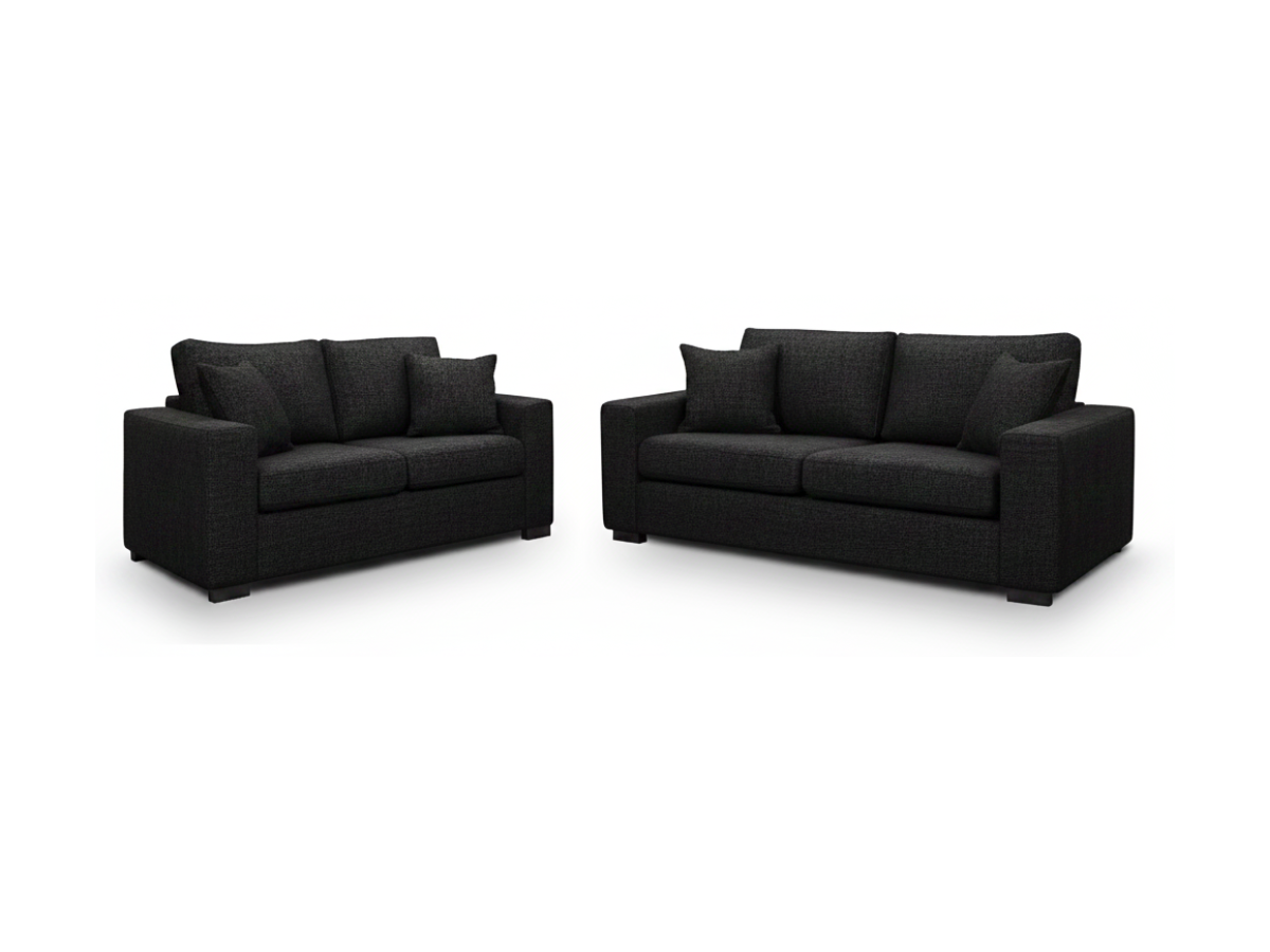 Black Fabric Sofa Set
Enzo Fabric Upholstery
Fabric Sofa Set 