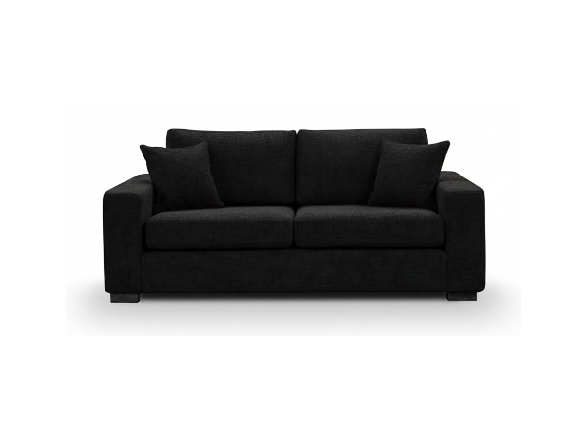 Black Fabric Sofa 
Fabric Sofa 3 seater
Black Enzo Fabric Sofa