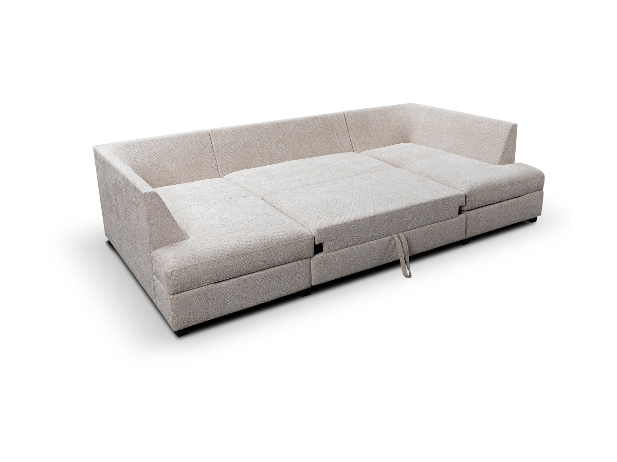 U shape sofa bed with storage
Cream fabric sofa bed
Sofa bed with storage