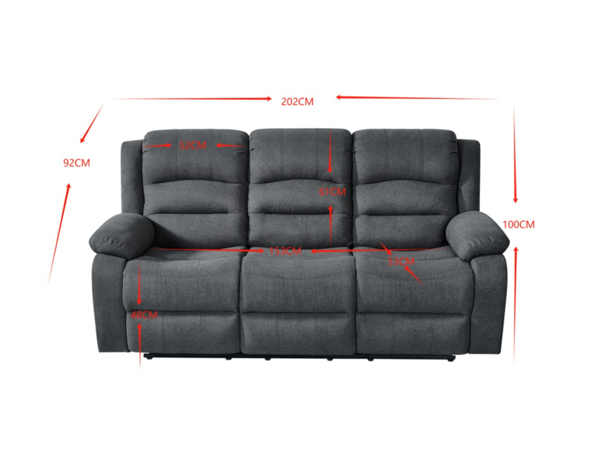 Grey fabric electric recliner
electric recliner 3 seater sofa