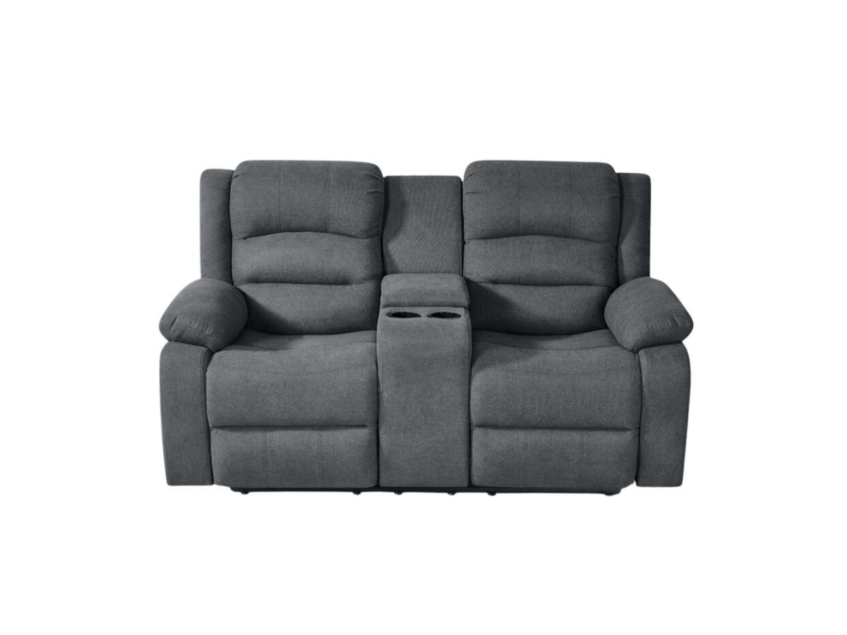 Flora Grey Fabric Electric Recliner 2 Seater Sofa