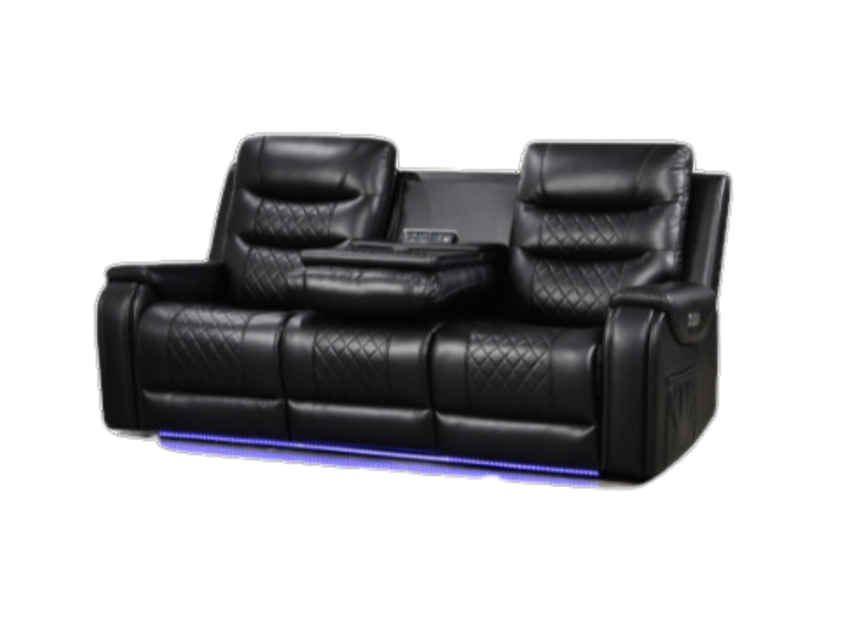 Forbes 3 Seater Electric Recliner Leather Sofa