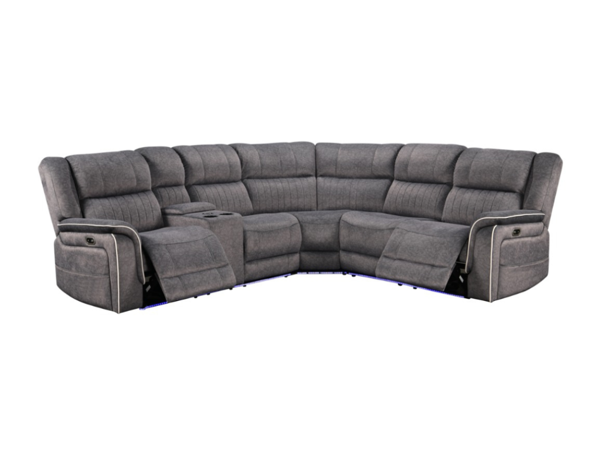 Hannan Micro Fabric Electric Corner Sofa