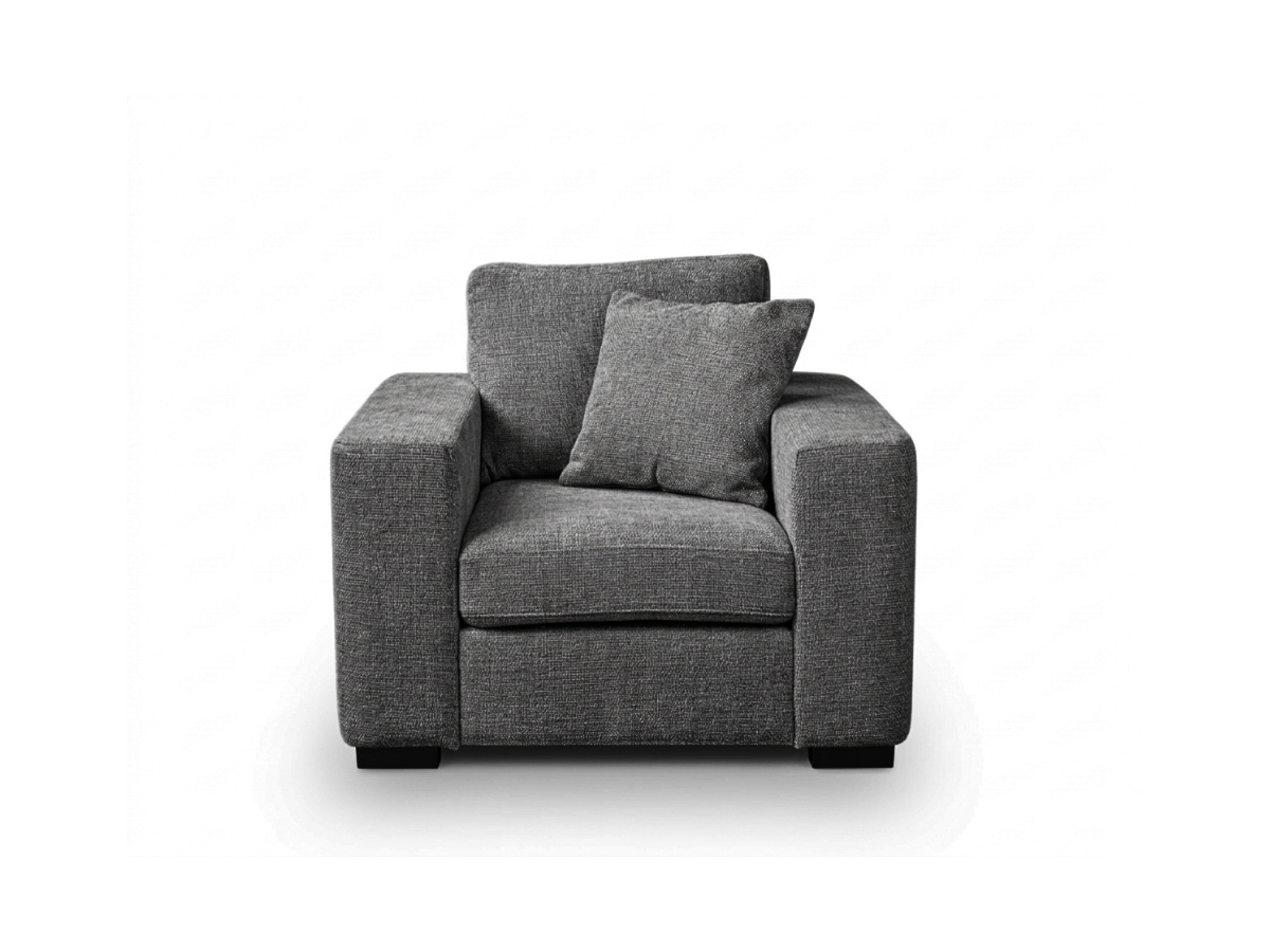Marlow Armchair with Cushion Slate Grey Enzo Fabric