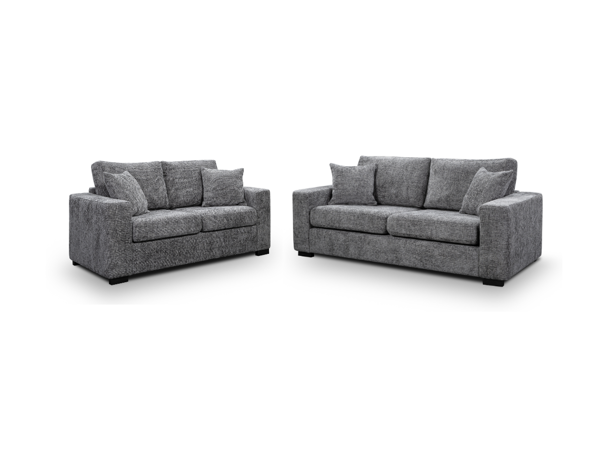 Marlow Sofa Set 3+2 Slate Grey Enzo Fabric