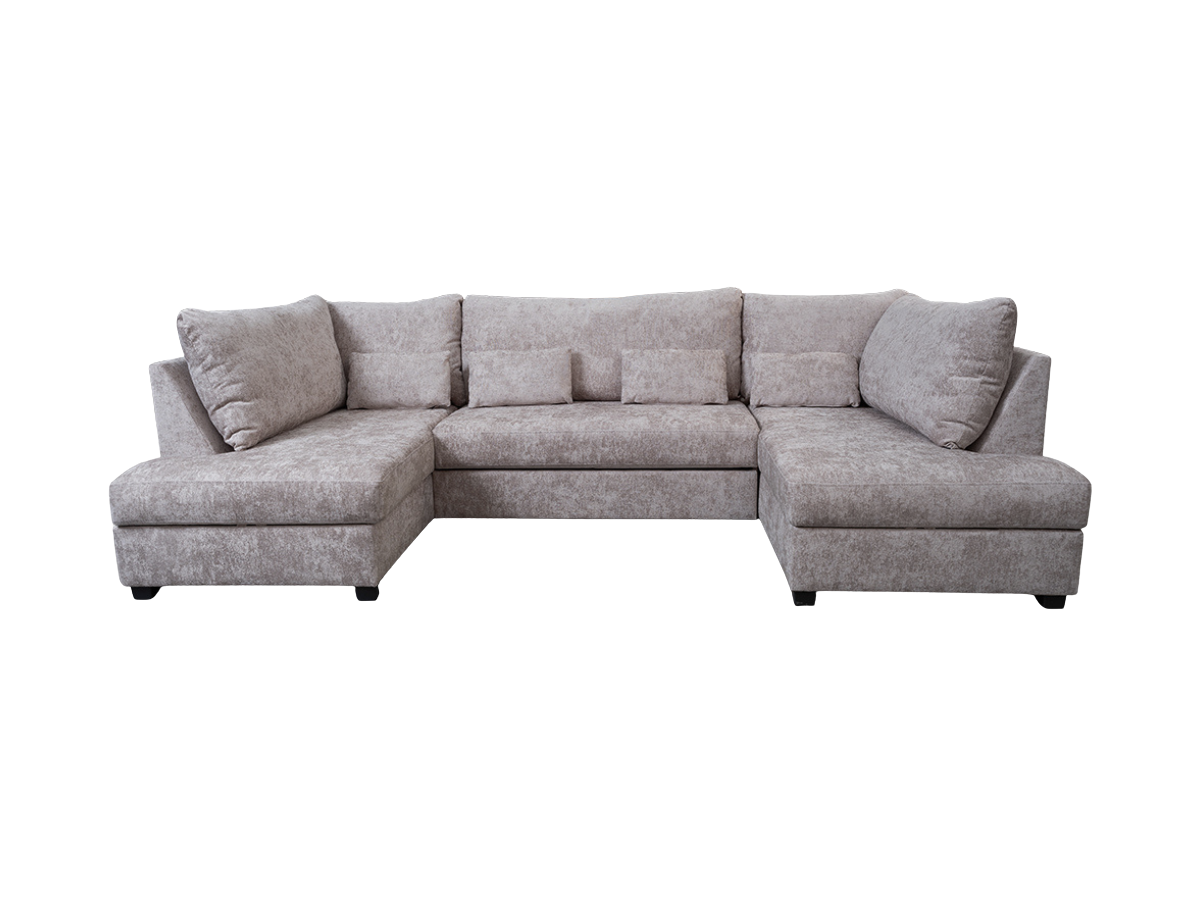 Meri Truffle U Shape Sofa Bed With Storage Chenille