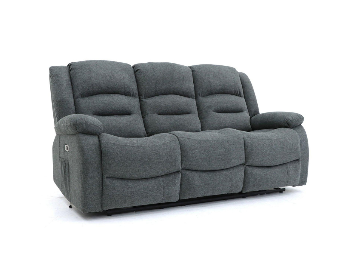 Napoli Grey Fabric Electric Recliner 3+2 Sofa Set