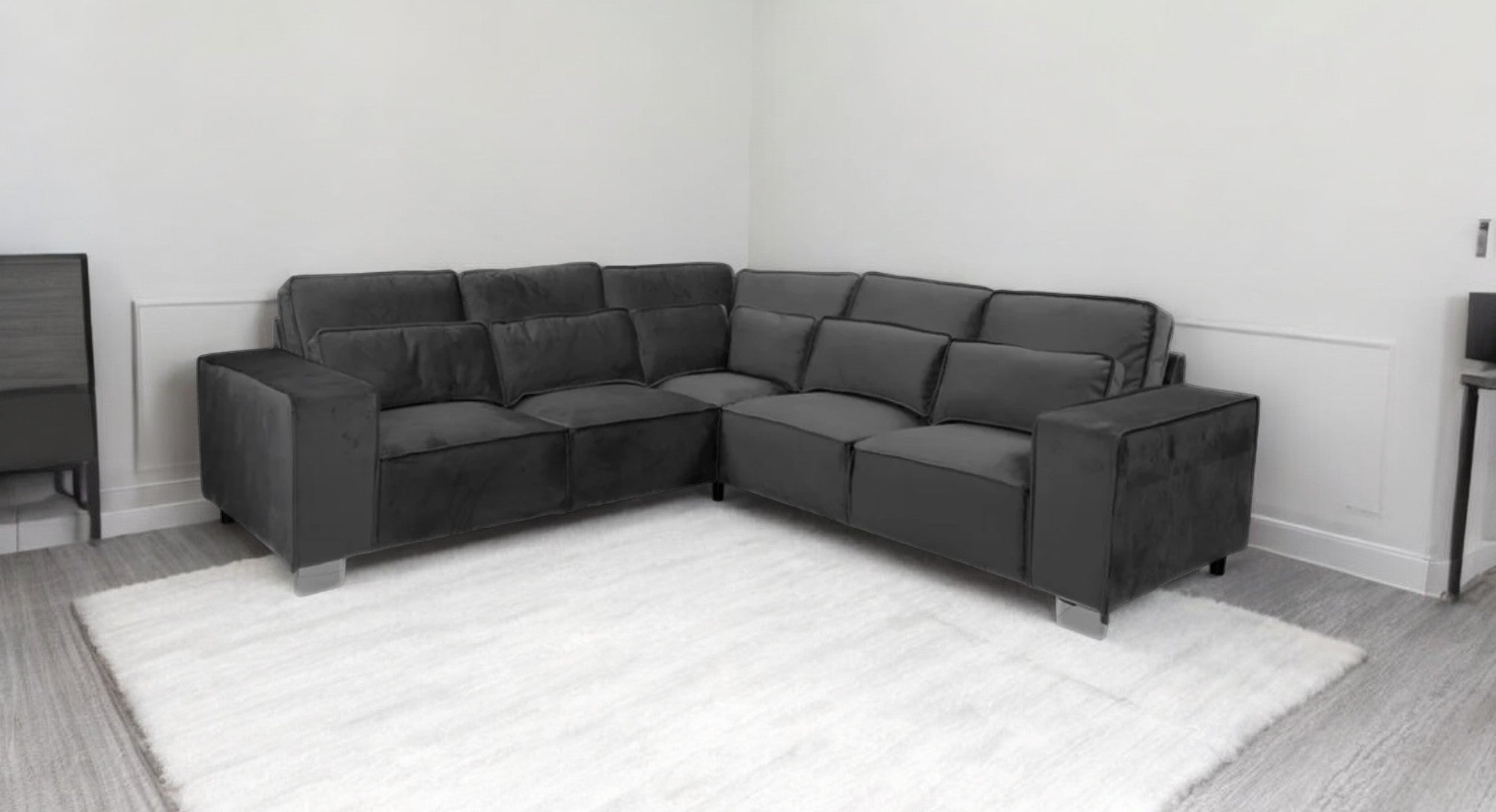 Sloane Black Double Corner Sofa