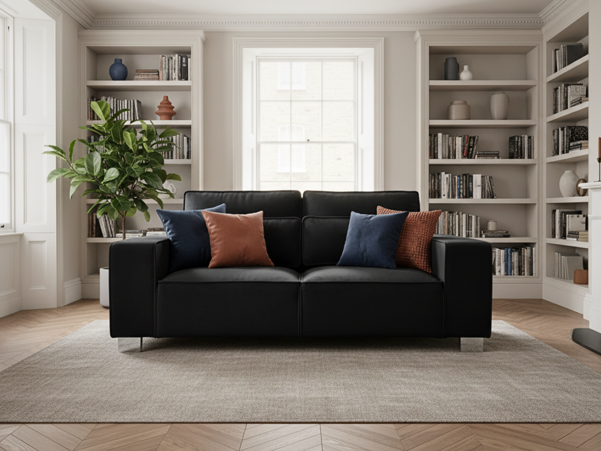 Sloane Large 3 Seater Black