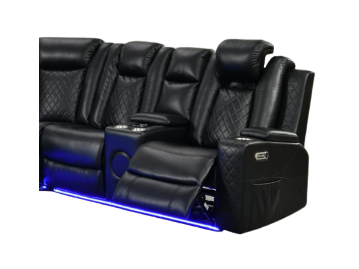 Electric Recliner Corner Sofa Sianna Aire Leather