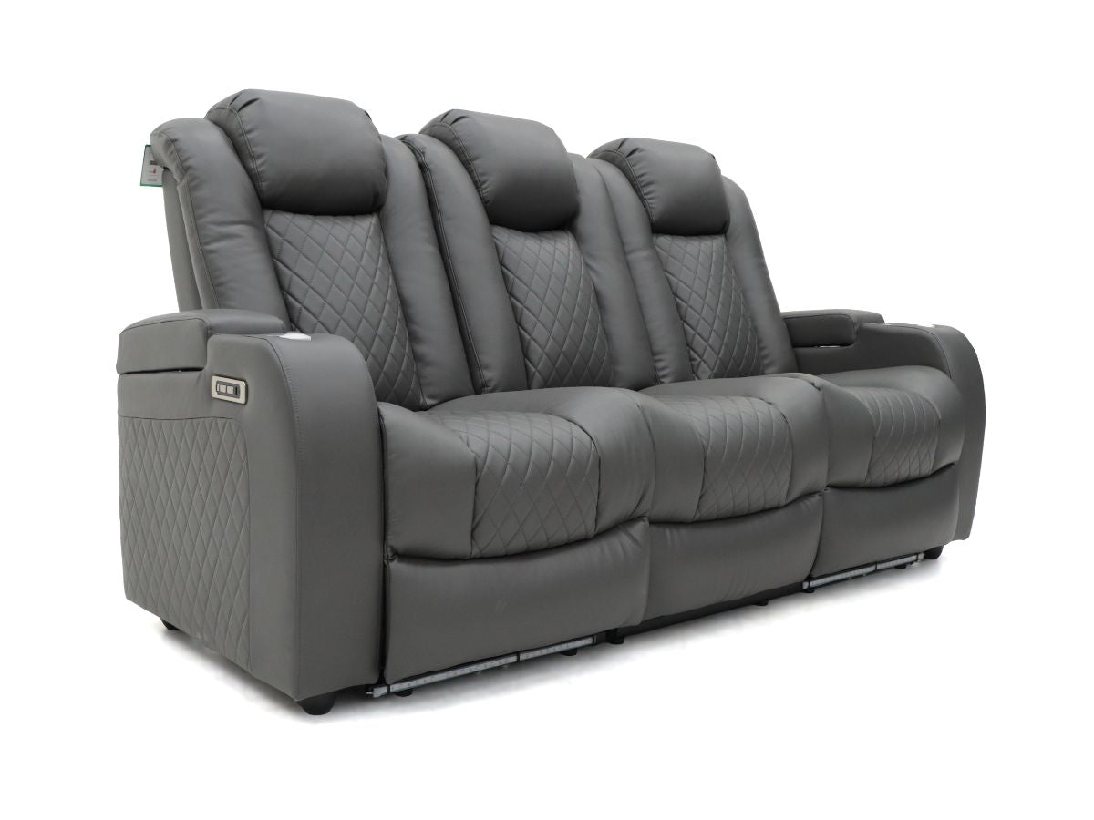 3 seater power recliner sofa
grey leather electric recliner