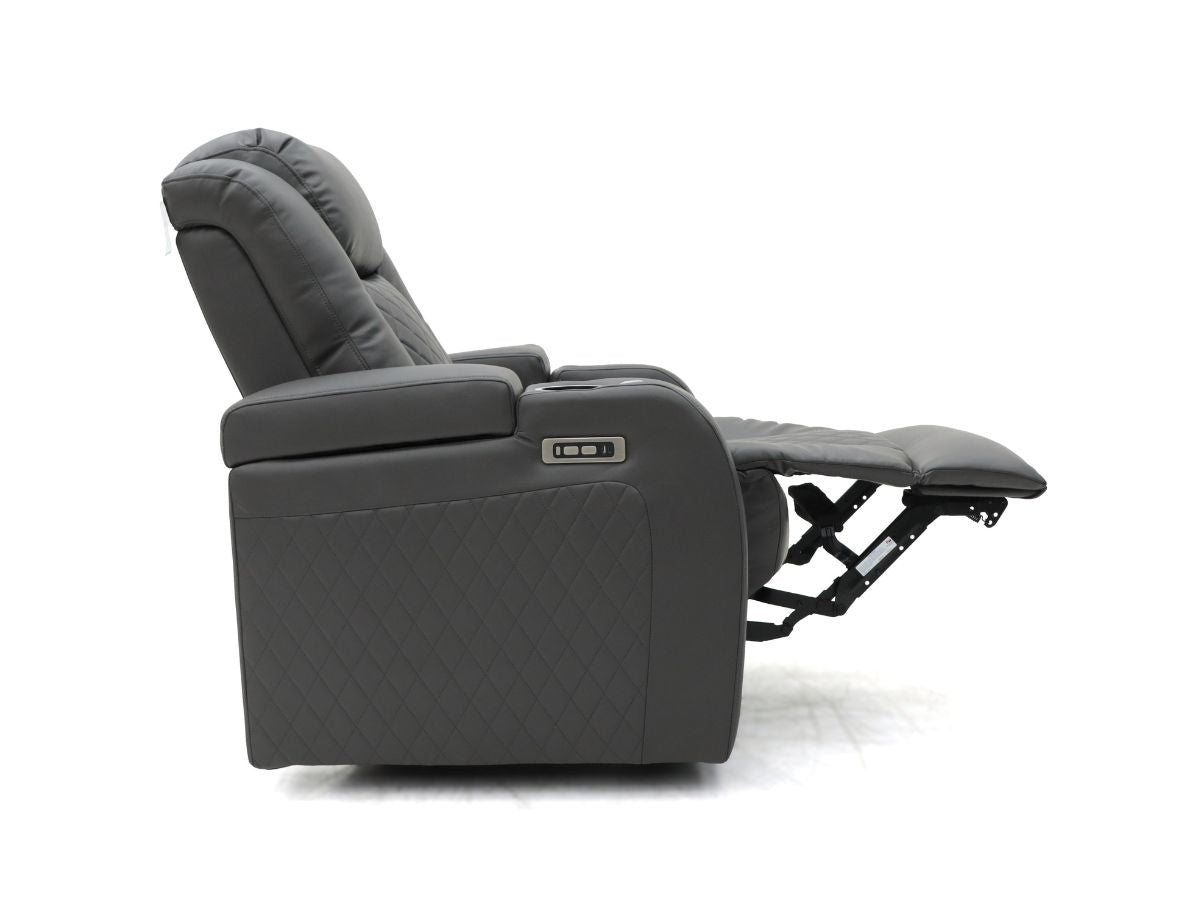 leather recliner chair
grey leather electric recliner armchair