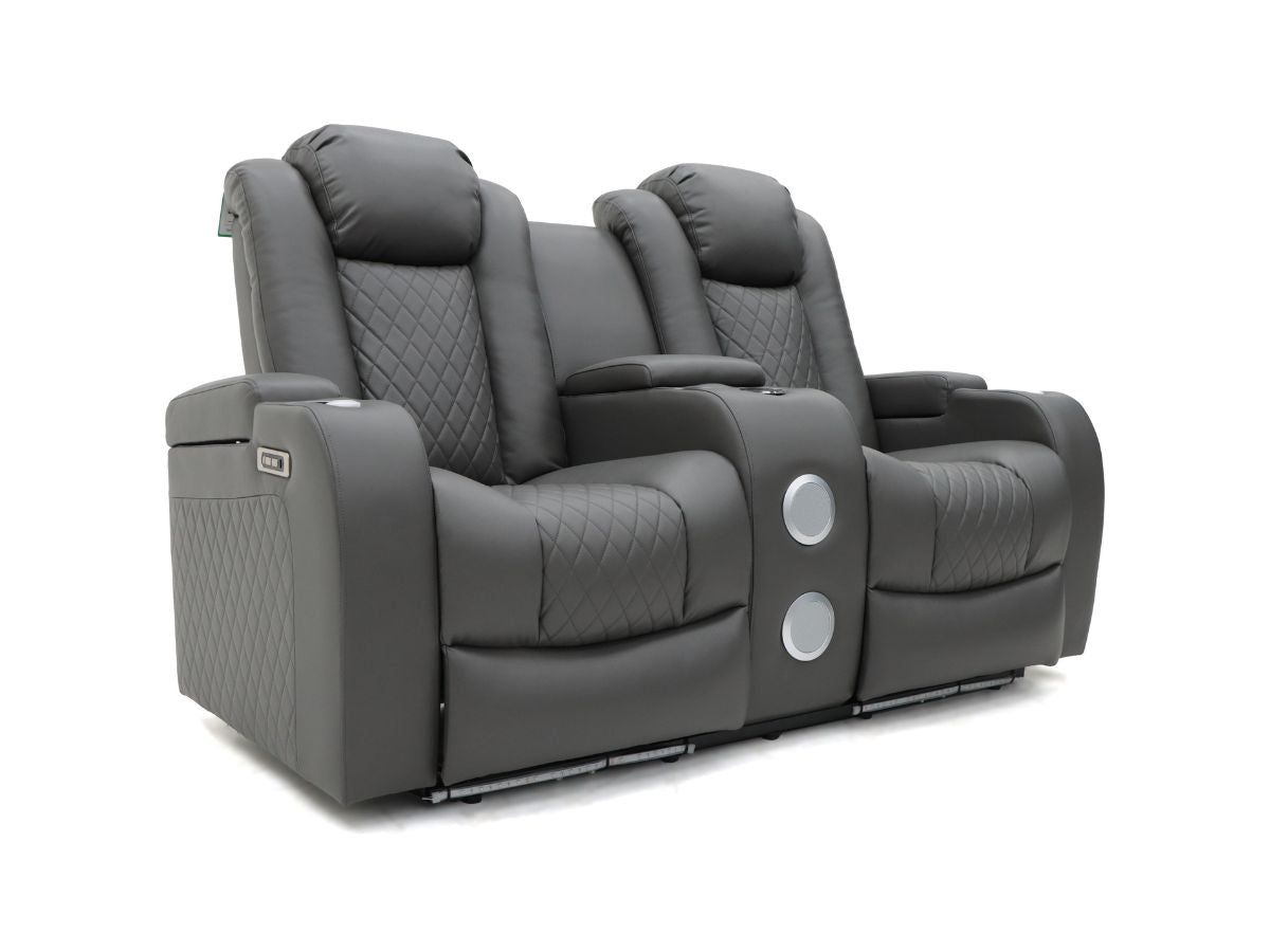 electric recliner 2 seater
grey leather electric recliner sofa