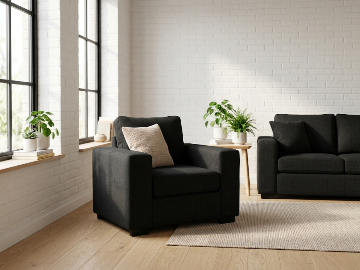 Fabric Accent Chair
Black Fabric Armchair
Black Fabric Accent Chair
Fabric Armchair