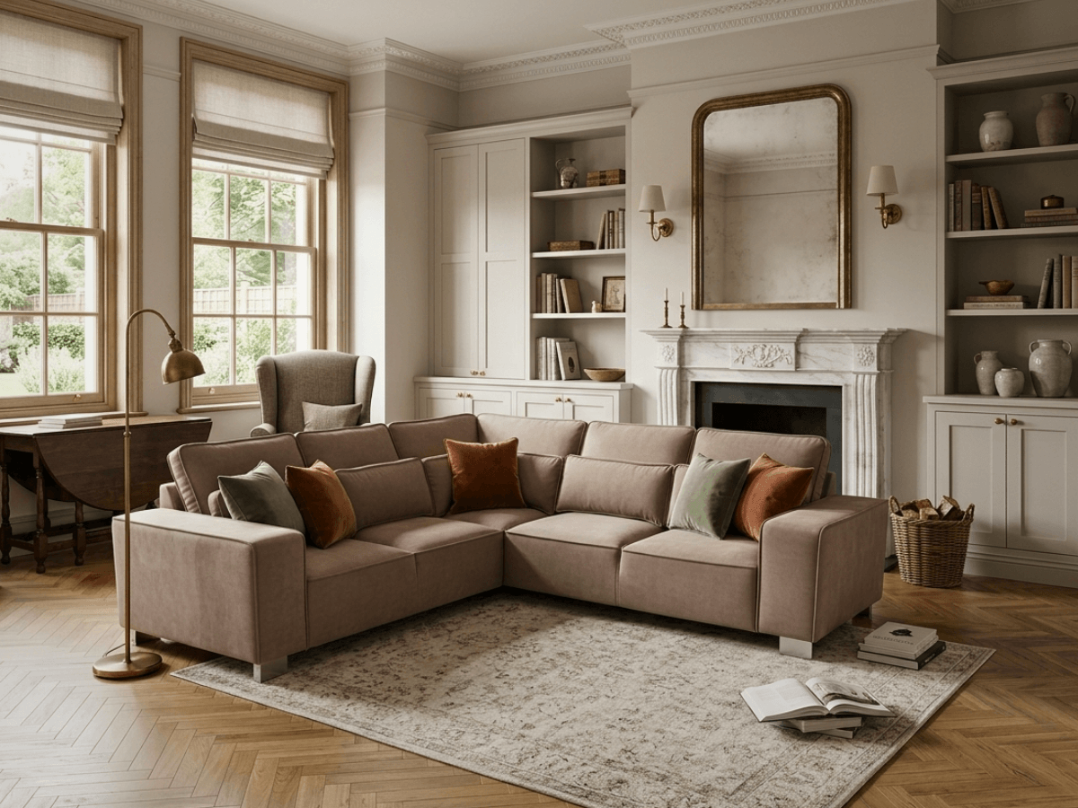 Sloane Mink Double Corner Sofa