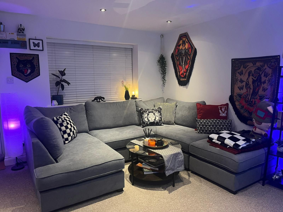 Savoy Grey U Shape Small Sofa 