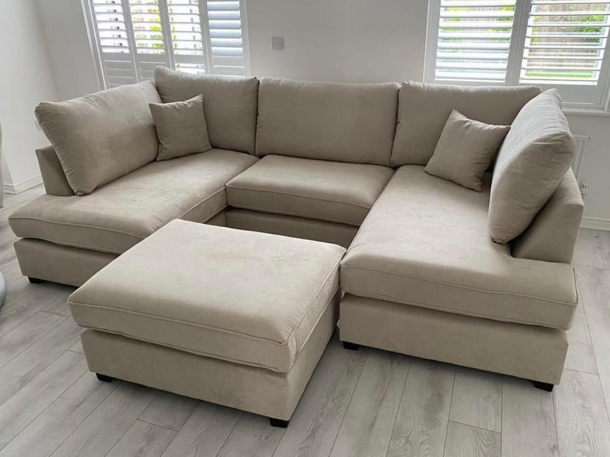 Savoy Cream U Shape Small Sofa 