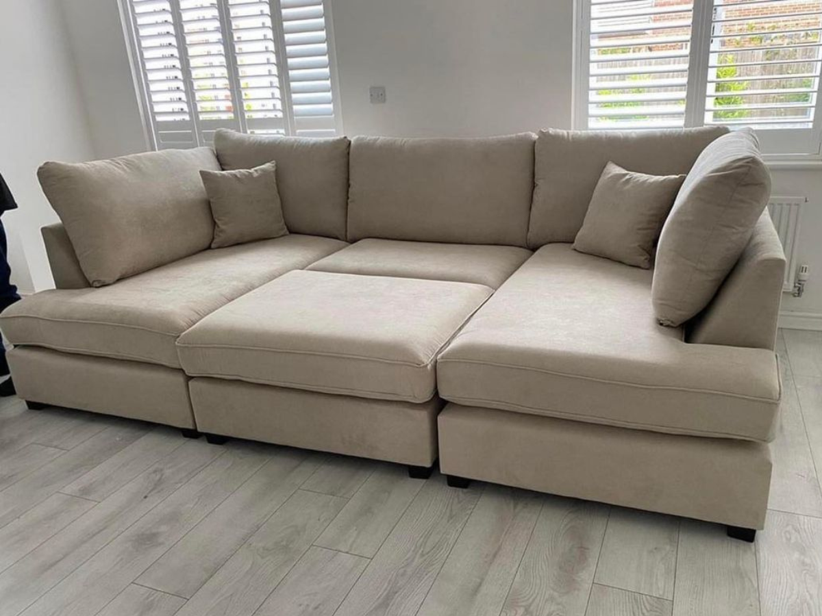 Savoy Cream U Shape Small Sofa 