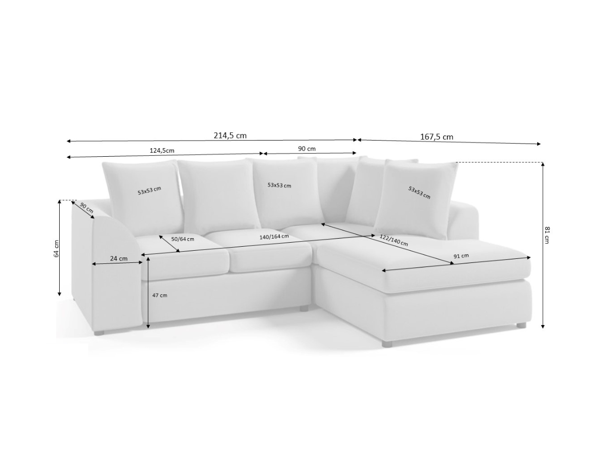 Chelsea Right Hand Cream Corner Sofa 