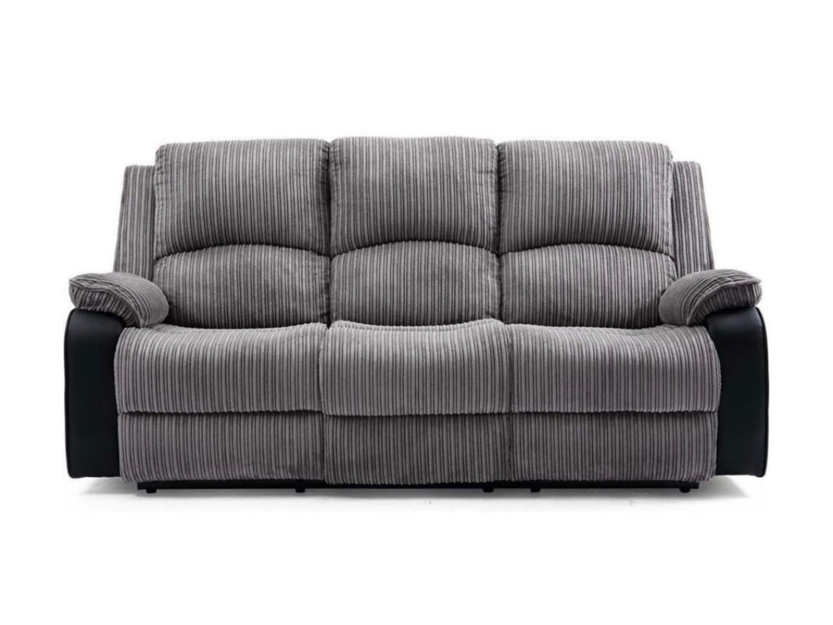Rio Jumbo Cord Recliner Grey 3+2 Sofa Set