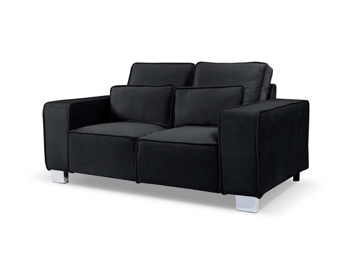 Sloane Black 3+2 Sofa Set 