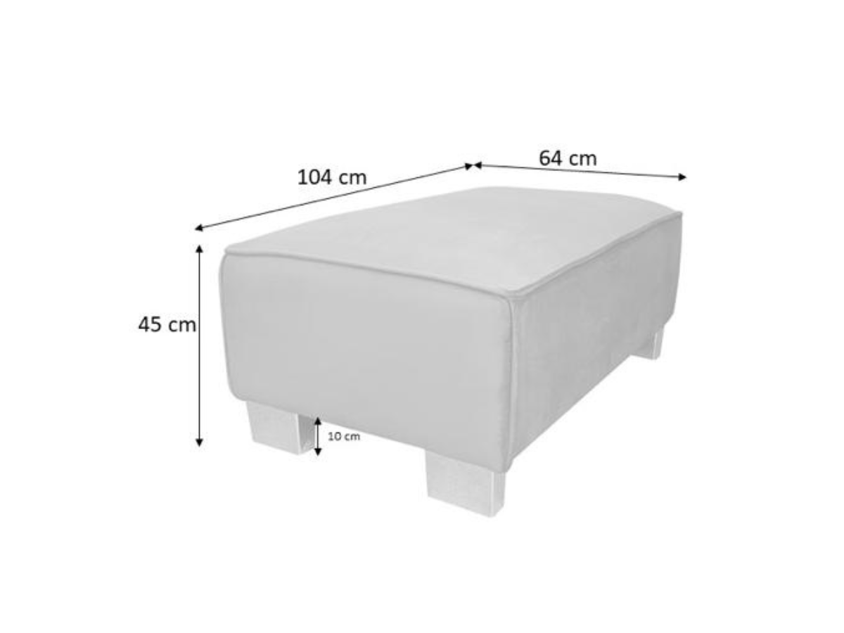 Sloane Grey Footstool 