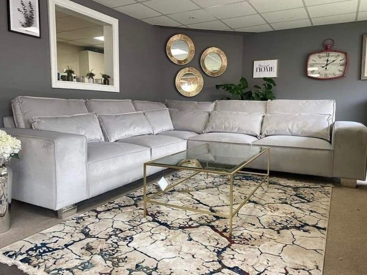 Sloane Silver Sofa Double Corner 