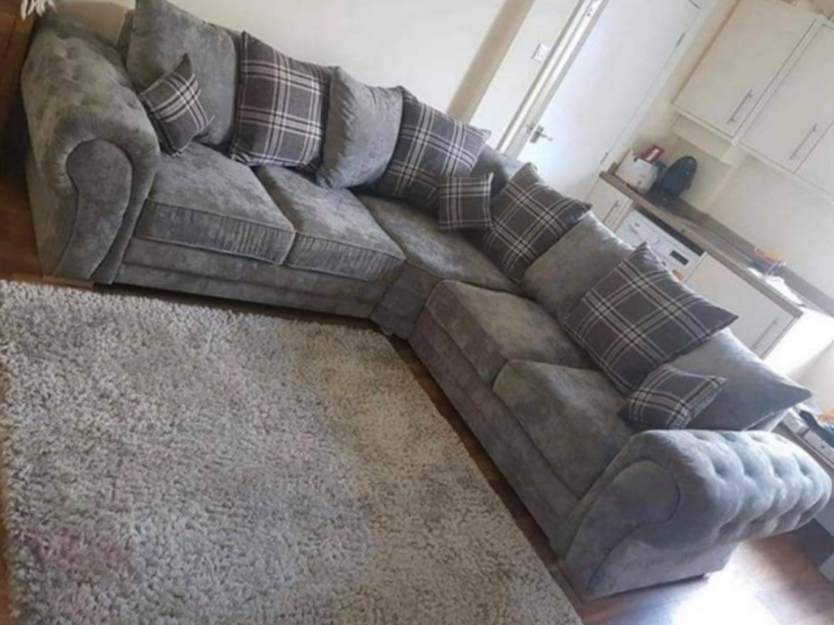Verona Grey Sofa Double Corner 